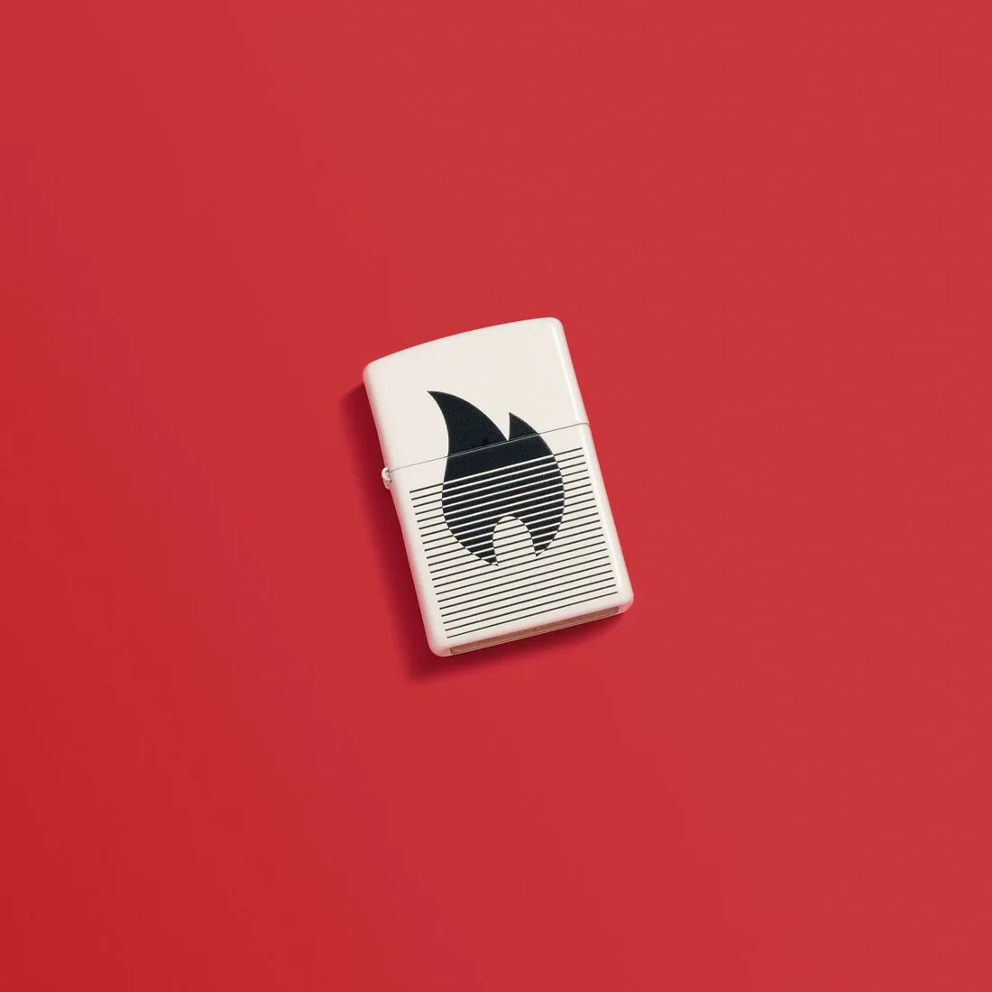 Zippo Flame Gradient Design White Matte Color Image 46485