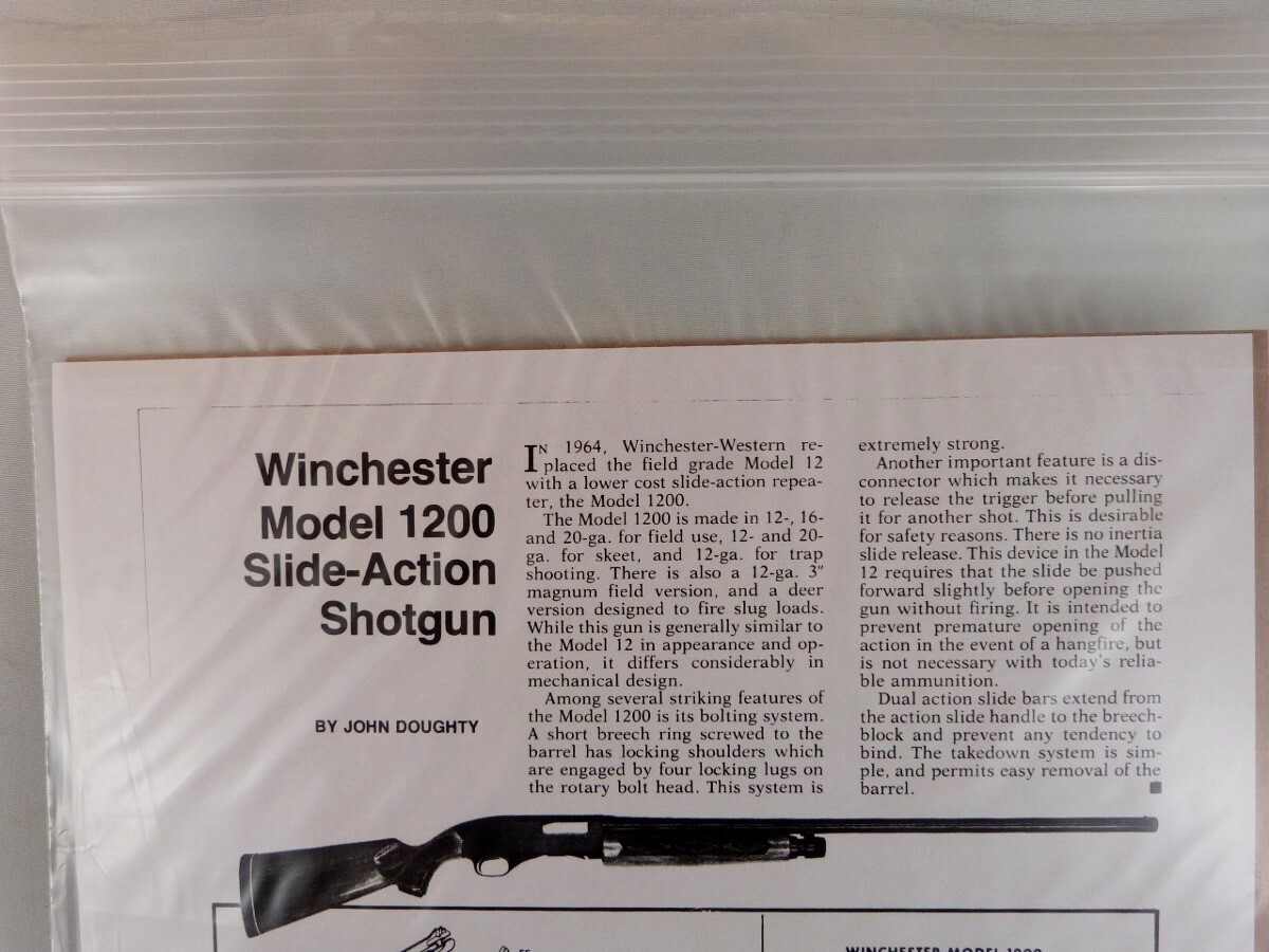 WINCHESTER MODEL 1200 SLIDE-ACTION SHOTGUN BREAK DOWN INSTRUCTION KIT