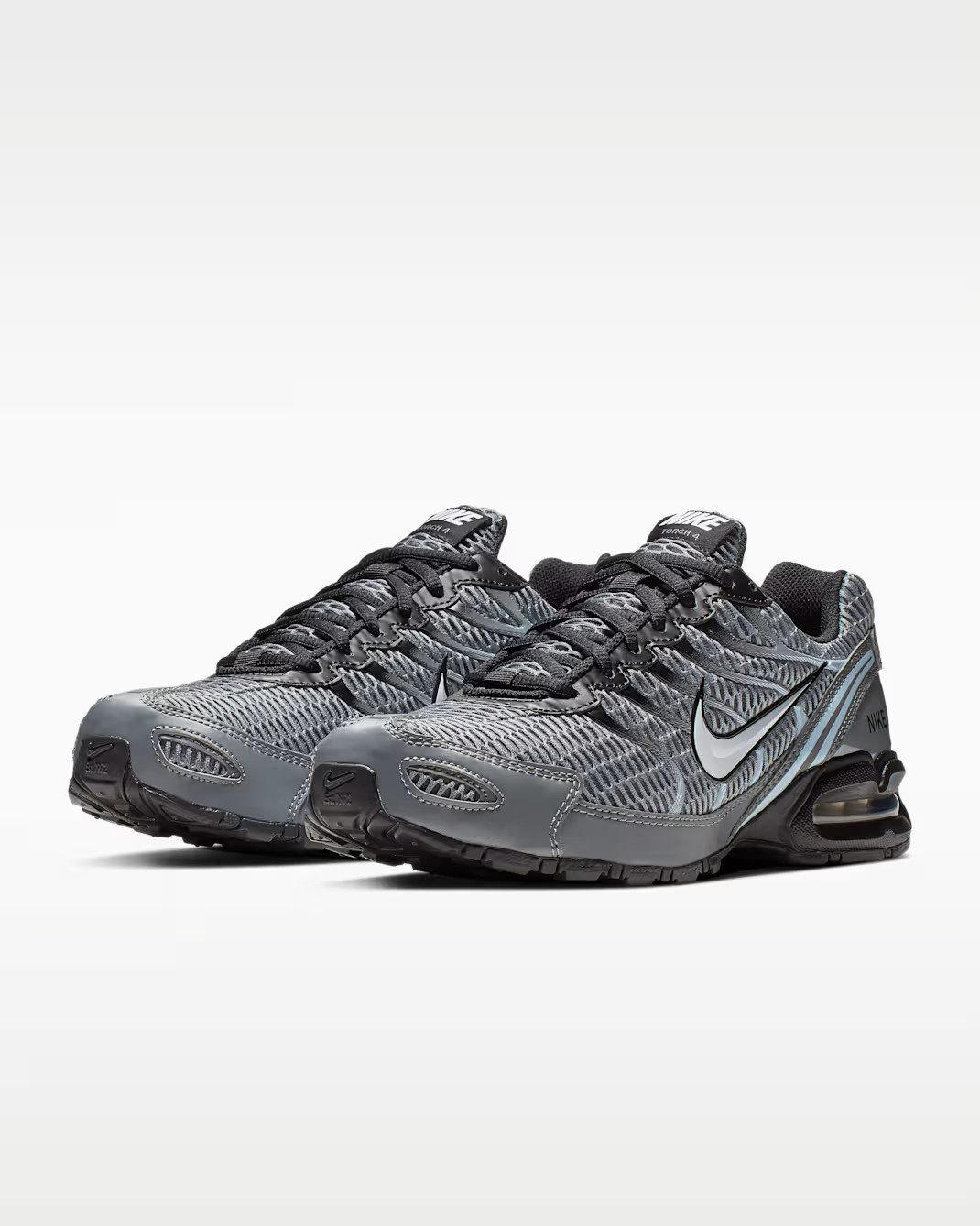 Nike Air Max Torch 4 Cool Grey Black White 343846-012 Men's Sizes