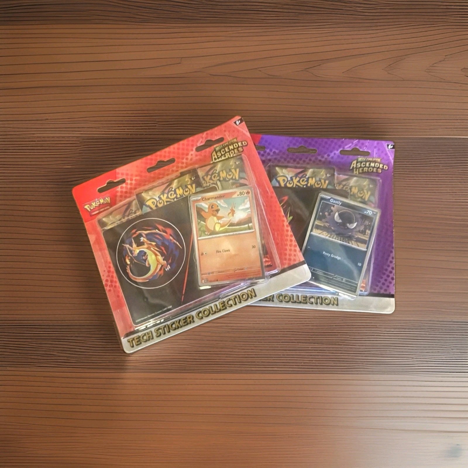 Lot of 2 Pokémon TCG Mega Evolution Ascended Heroes Sticker Collection 3 Pack