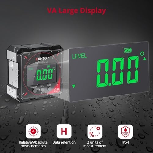 4 * 90°Digital Angle Finder 4-side Strong Magnetic Digital Level Box with VA