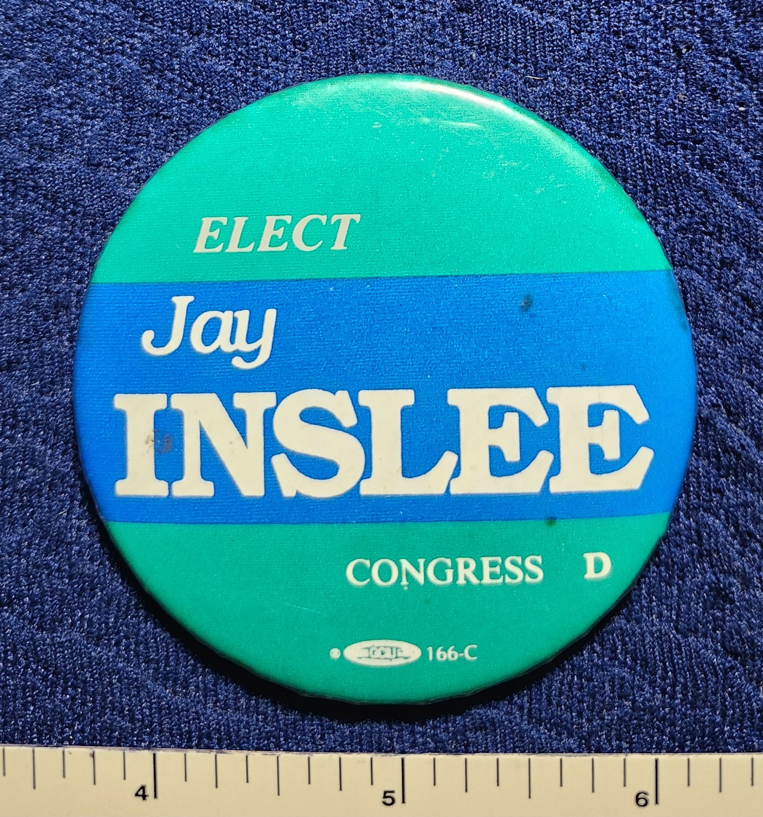 JAY INSLEE WASHINGTON CONGRESS ex-GOVERNOR PRES HOPEFUL POLITICAL PINBACK BUTTON