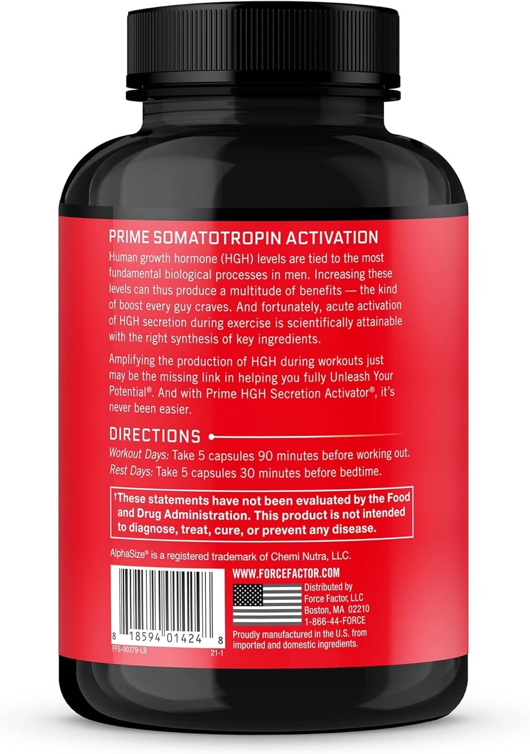 Force Factor Prime Secretion Activator, Supplement for Men 150 cap