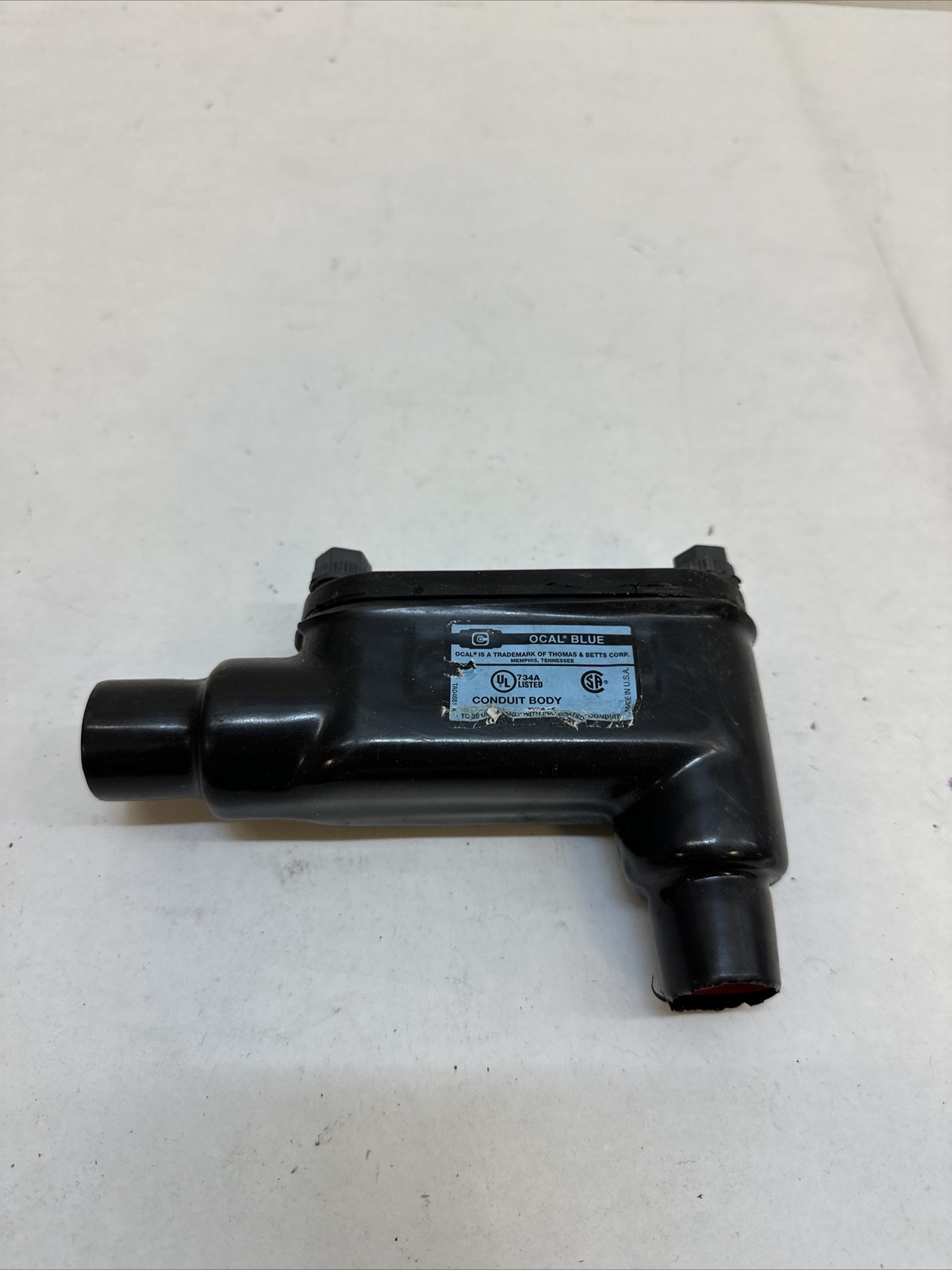 NEW THOMAS & BETTS OCAL BLUE TA04681 A ELBOW CONDUIT BODY 1-1/2"