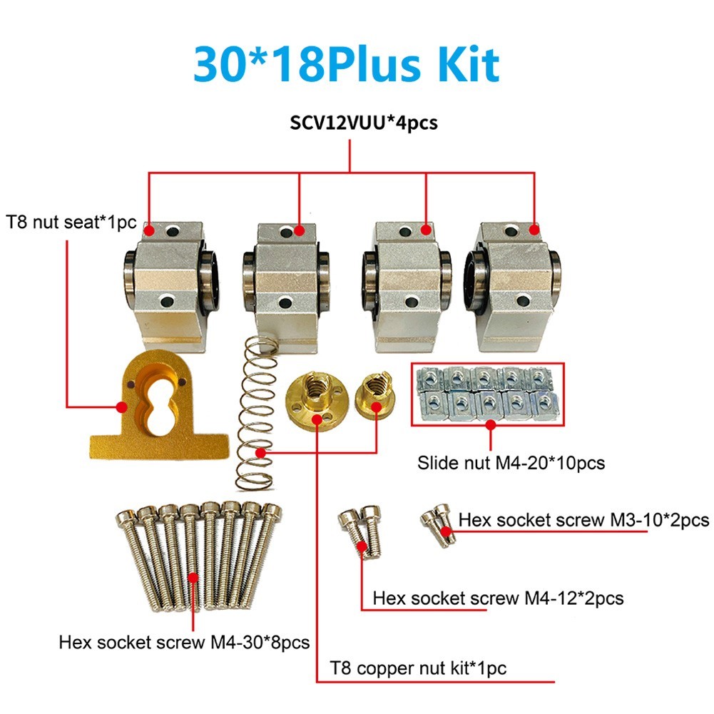 Complete X Axis Upgrade Kit for CNC Router 3018 Plus Easy Installation