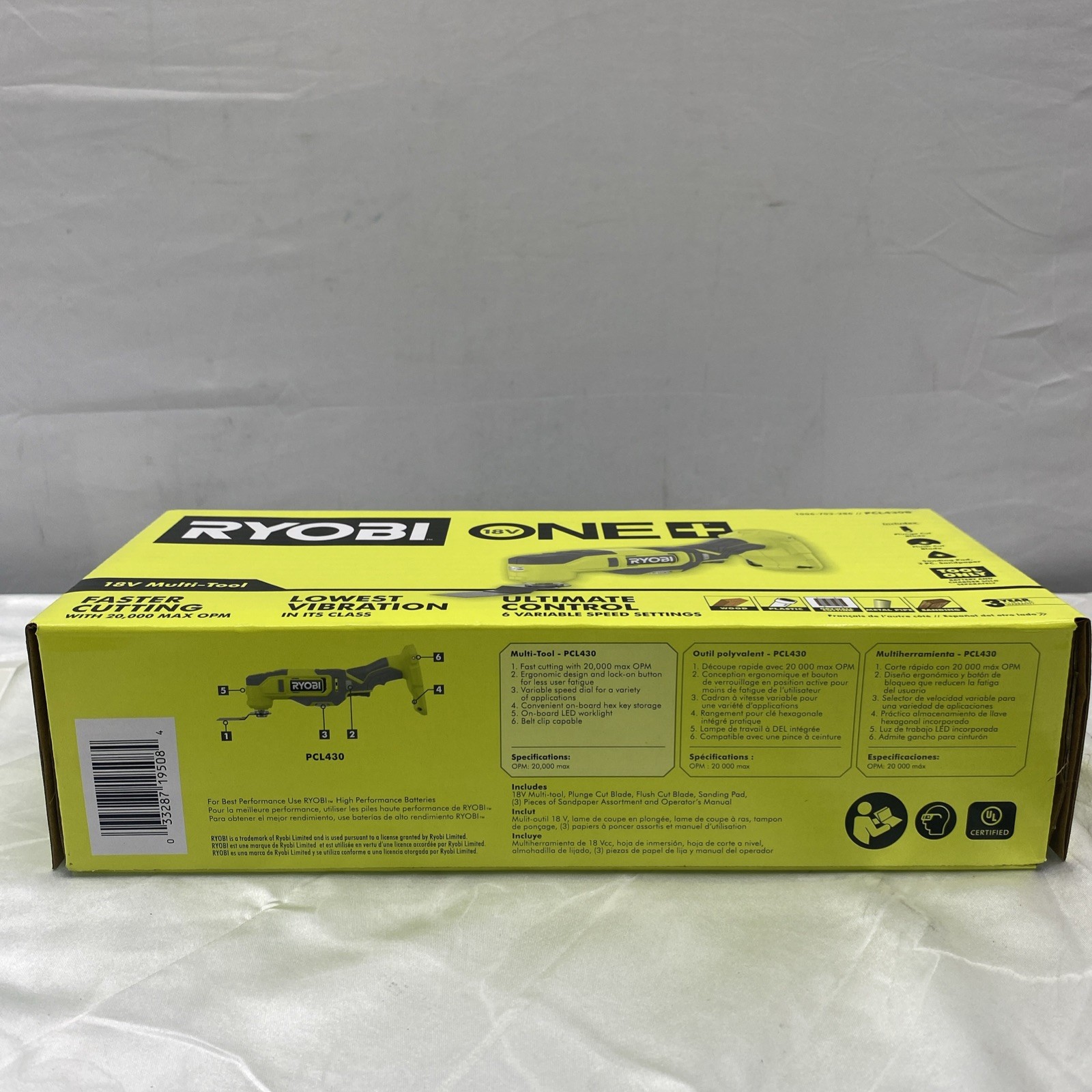 RYOBI ONE+ 18V Multi-Tool Cordless PCL430B Tool Only