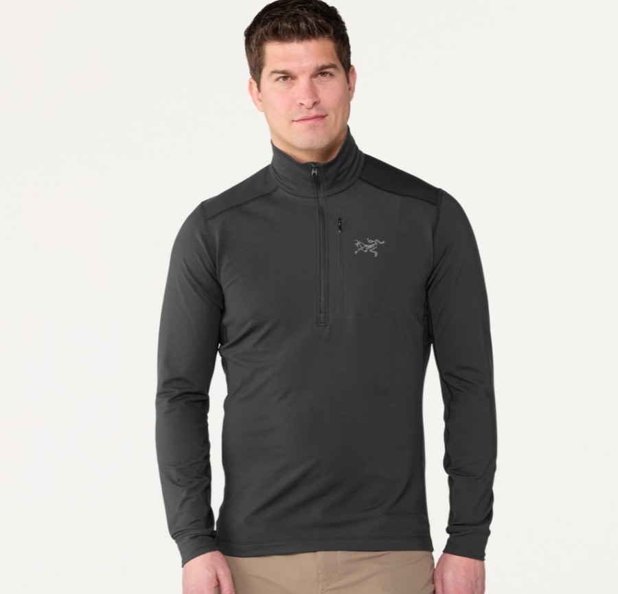 [HOT SALE] Arc'teryx Rho LT Zip Neck Base Layer Top Men's S Black Thermal Shirt