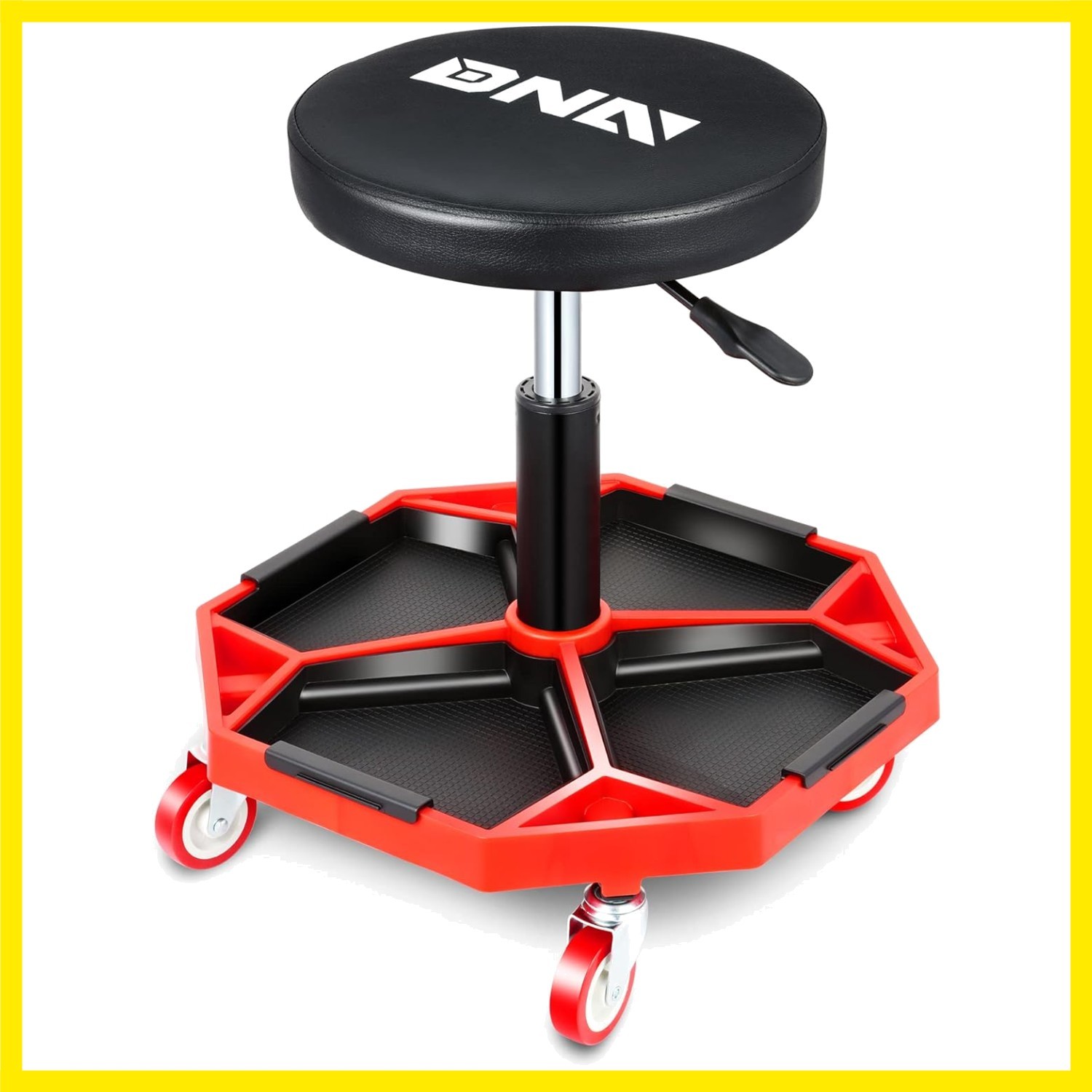 TOOLS-00253 Adjustable Height Pneumatic Garage Seat Rolling Mechanic Stool wi...