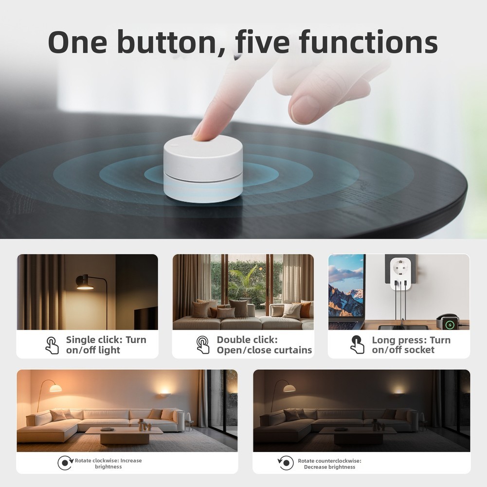 For Tuya For Zigbee Smart Switch Wireless Remote Control for Custom Scenes
