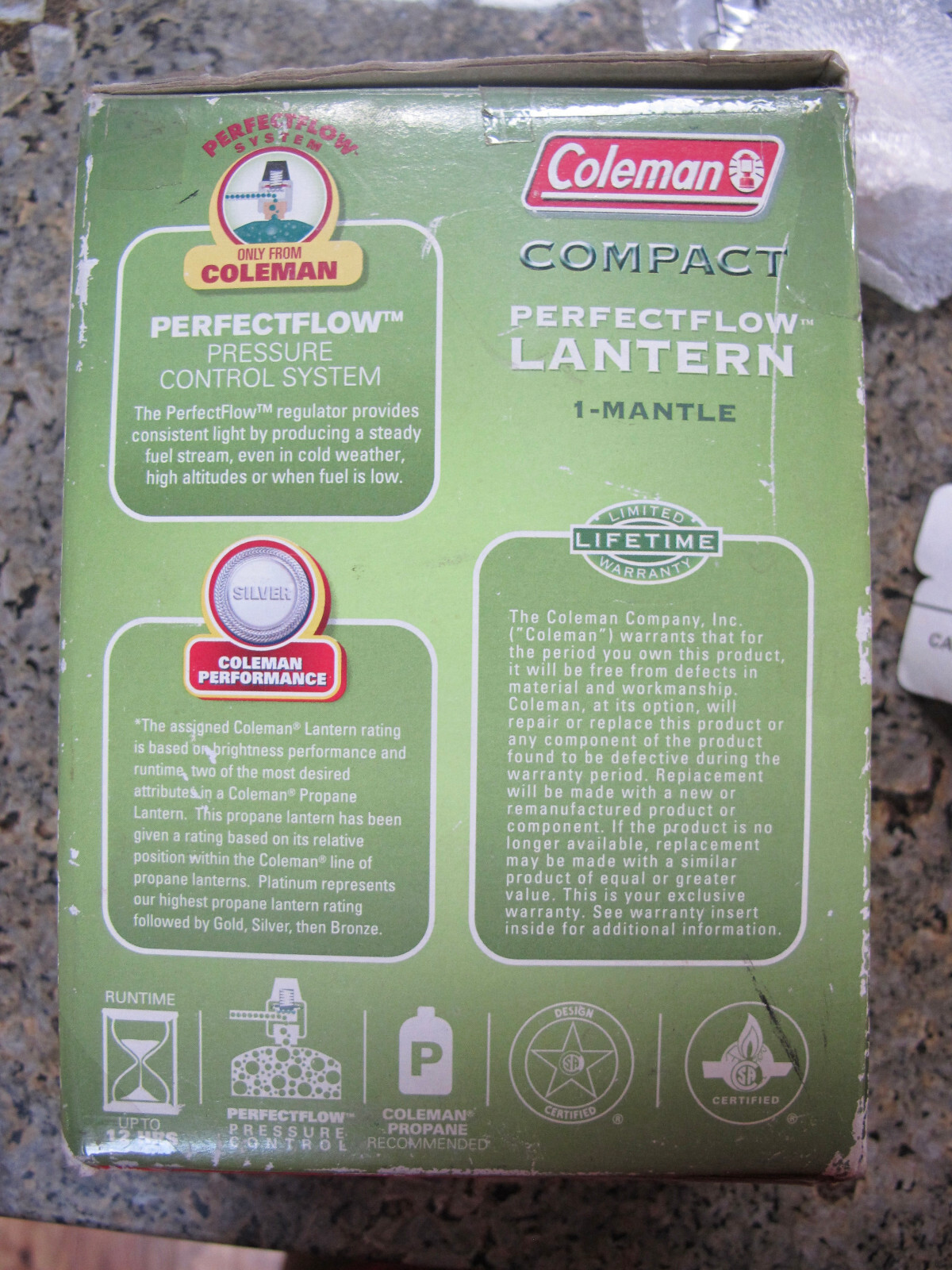 Coleman Pertfectionflow Matchlight Propane Lantern Compact Model 5132-700