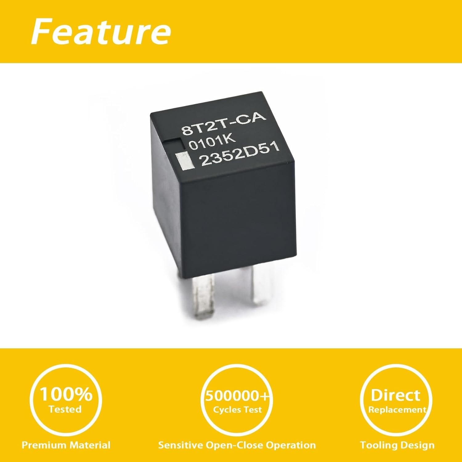 Relay 8T2T-CA (Set of 4) - 8T2T-CA 0101K 12VDC 20A Relay Automotive High-Perf