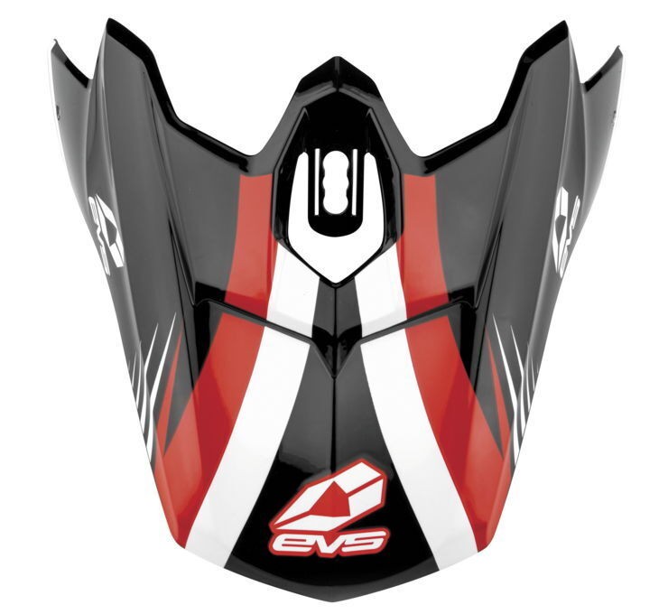 EVS T3 Works Visor - Black/White/Red H16T3W-VSBKWR