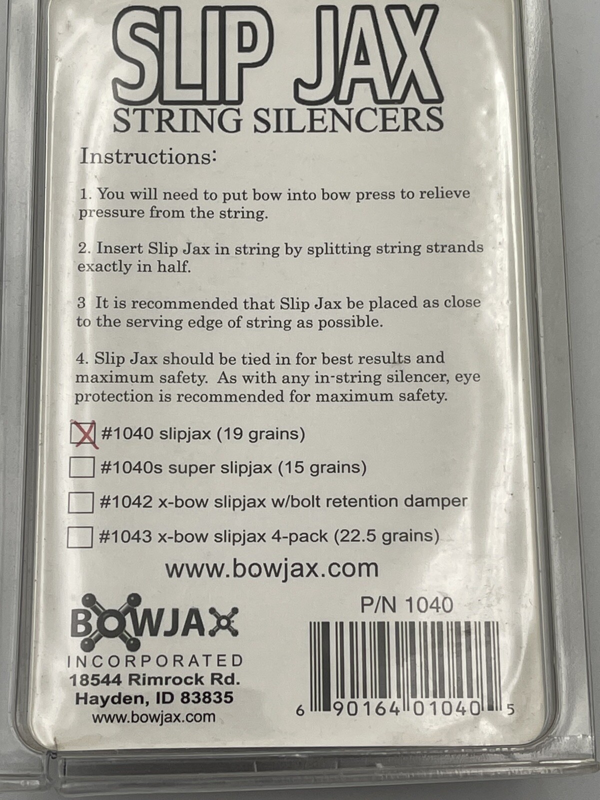 Bowjax Slip Jax Silencers 1040 Pink 4 Pack