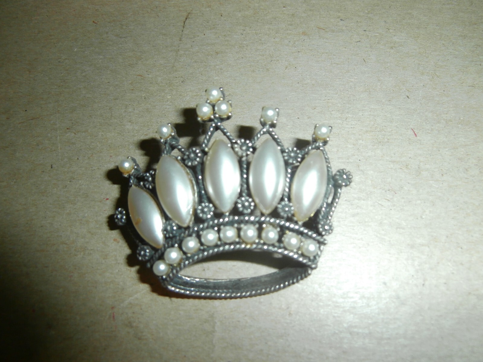 Vintage CFW  Crown Brooch Pin