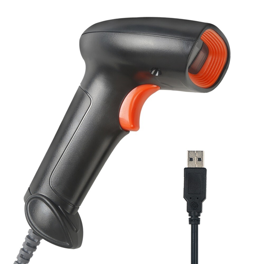 Automatic Wired Laser 1D Barcode Scanner Gun Handheld Bar Code Reader