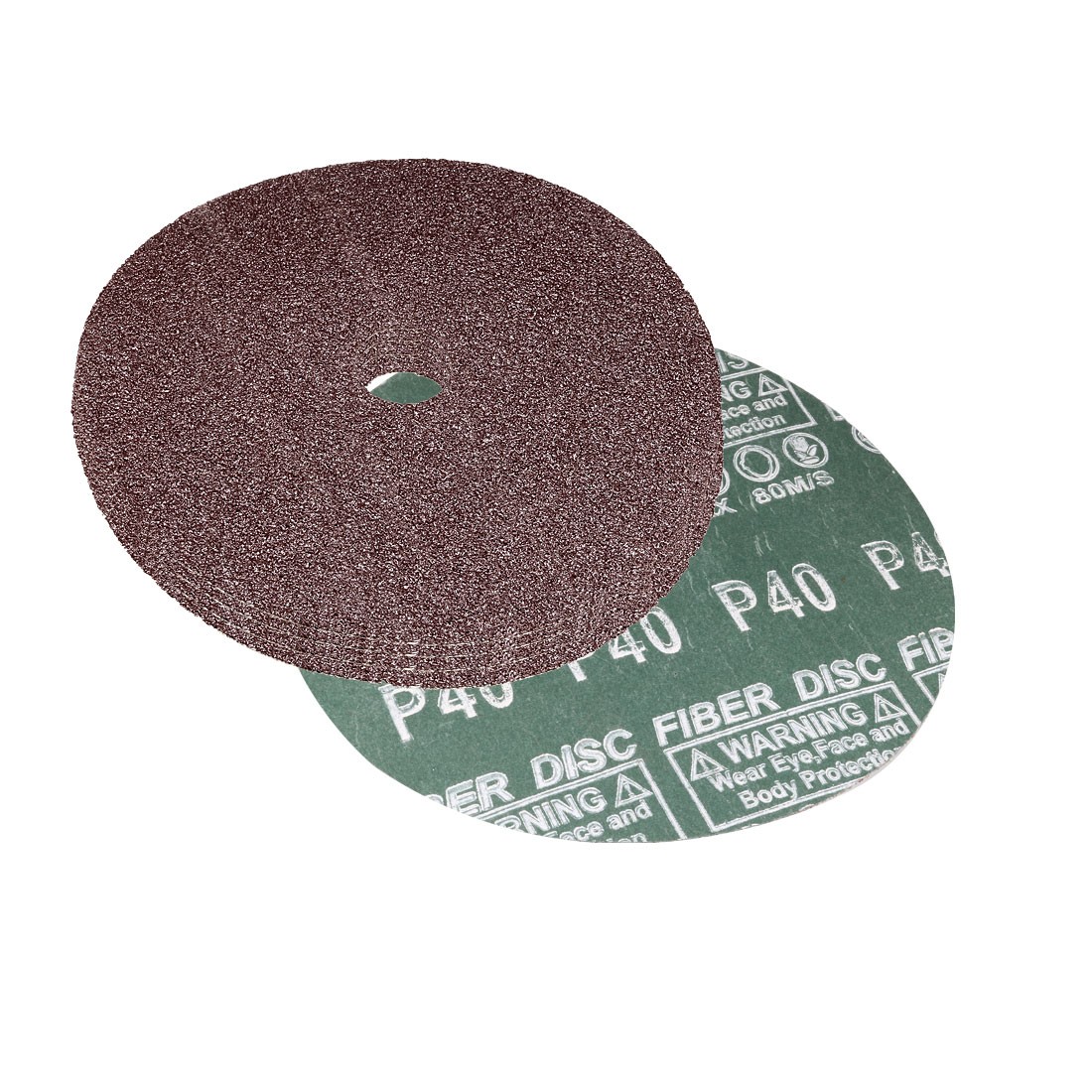 6-Inch x 7/8-Inch Aluminum Oxide Resin Fiber Discs Center Hole 40 Grit 5 Pcs