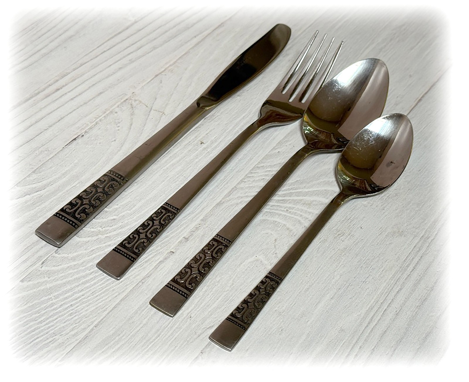 MCM Stanley Roberts Rogers CASA VISTA Black Accent Stainless Flatware - CHOICE