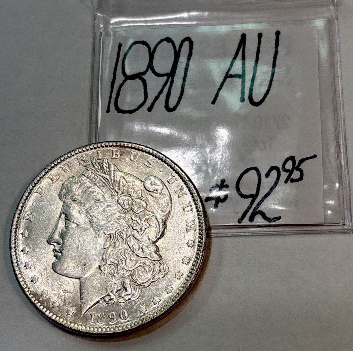 1890  Morgan Silver Dollar (AU) About Uncirculated Condition! ENN Coins