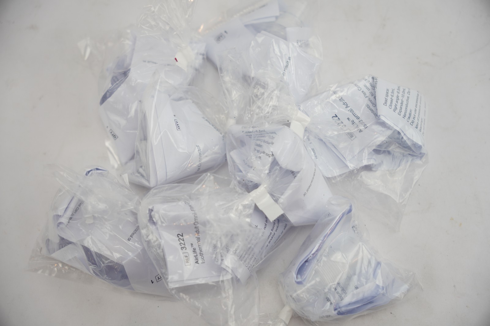 (Lot of 9) AirLife Adult Omni-Flex Connector 3222, Individually Wrapped