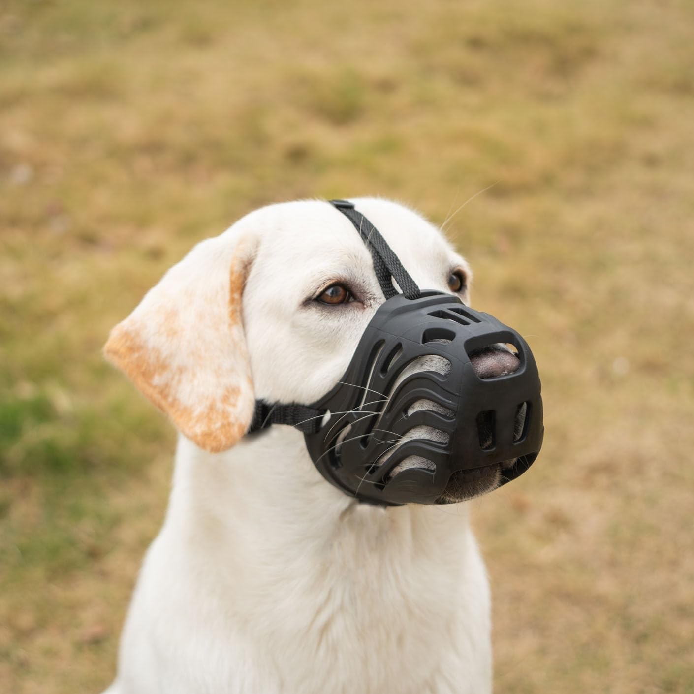 Dog Muzzle for Large Dogs Silicone Dog Muzzle, Dogs can Pant and Drink to Pre...