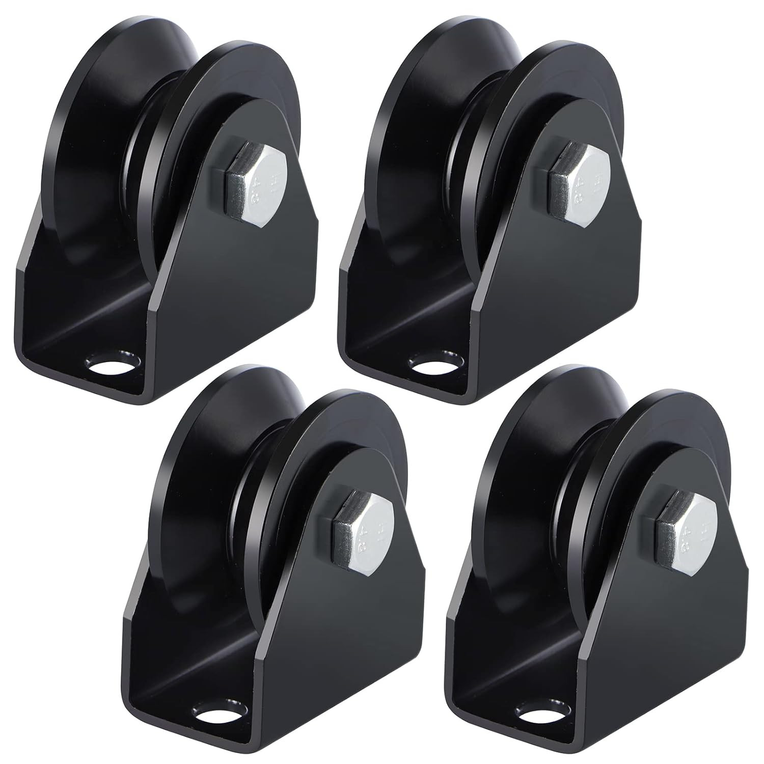 4-Pack V Groove Casters 2.5" – Heavy Duty Sliding Gate Wheels for V-Track