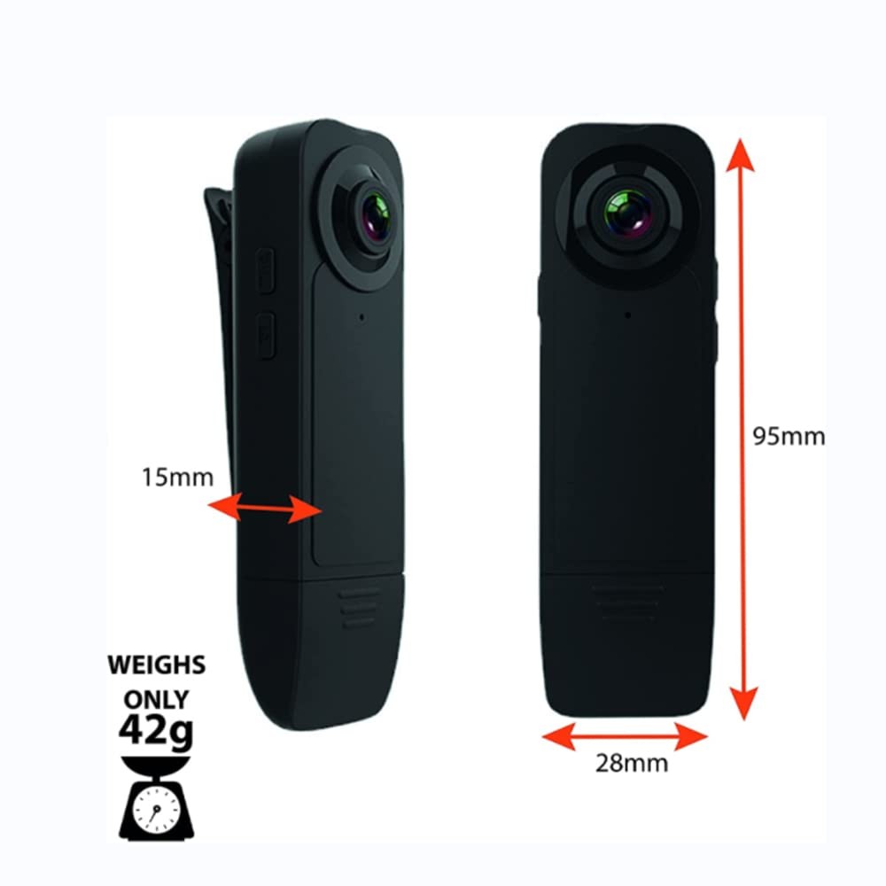Docooler 1080P Mini Body Camera with Audio Clip-on Video Recorder Wide Angle ...