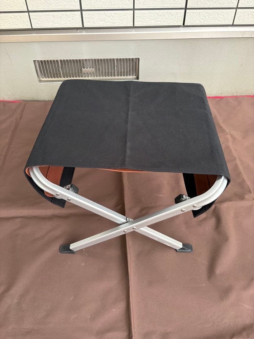 Snow Peak LV-103BR Ottoman Brown w/ Cover Camping Footrest Discontinued Used