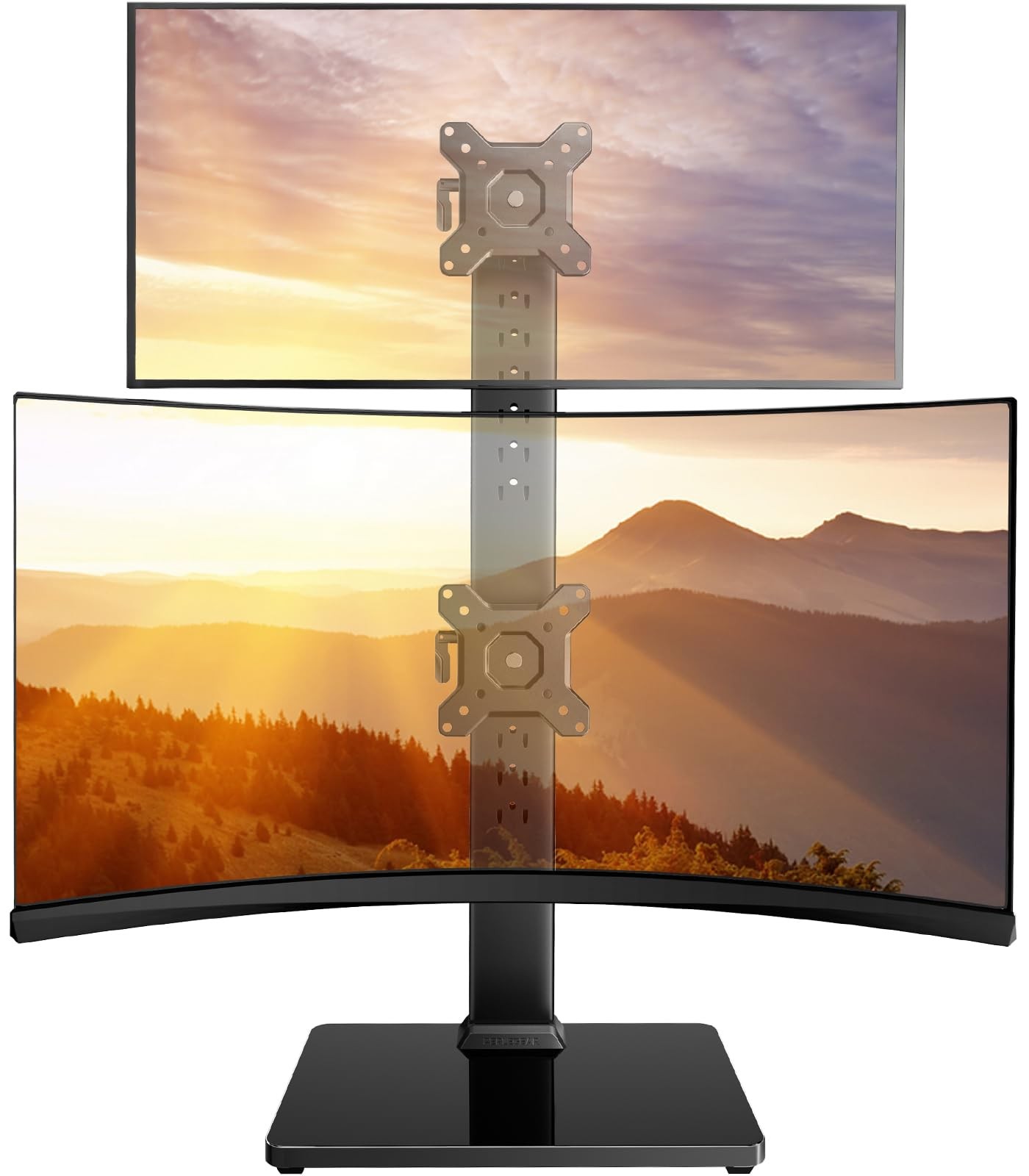 Monitor Stand, Dual Monitor Mount for Two 13-40 inch Screens, Vertical Monitor S