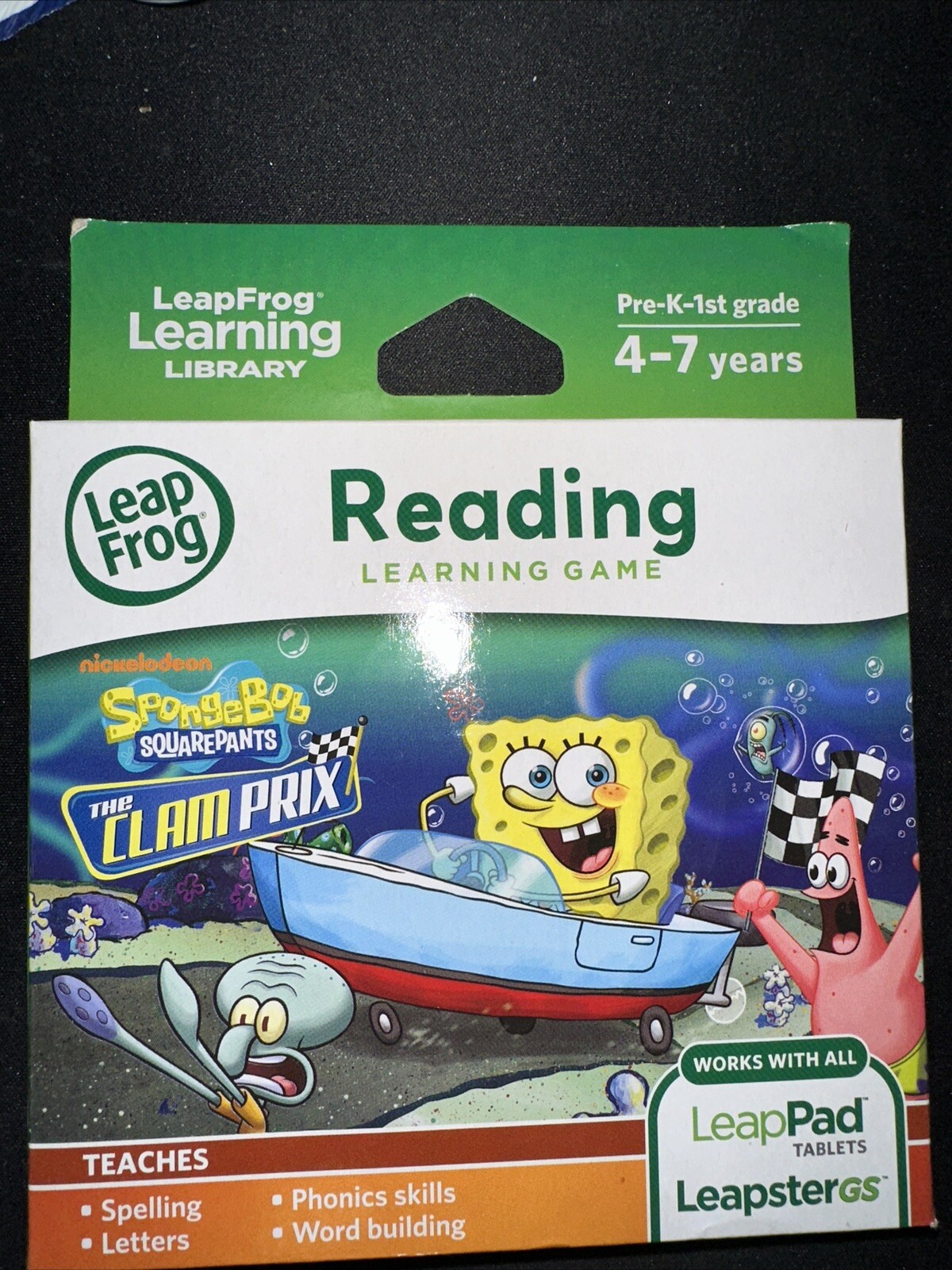 LeapFrog Explorer SpongeBob Squarepants The Clam Prix Learning Game