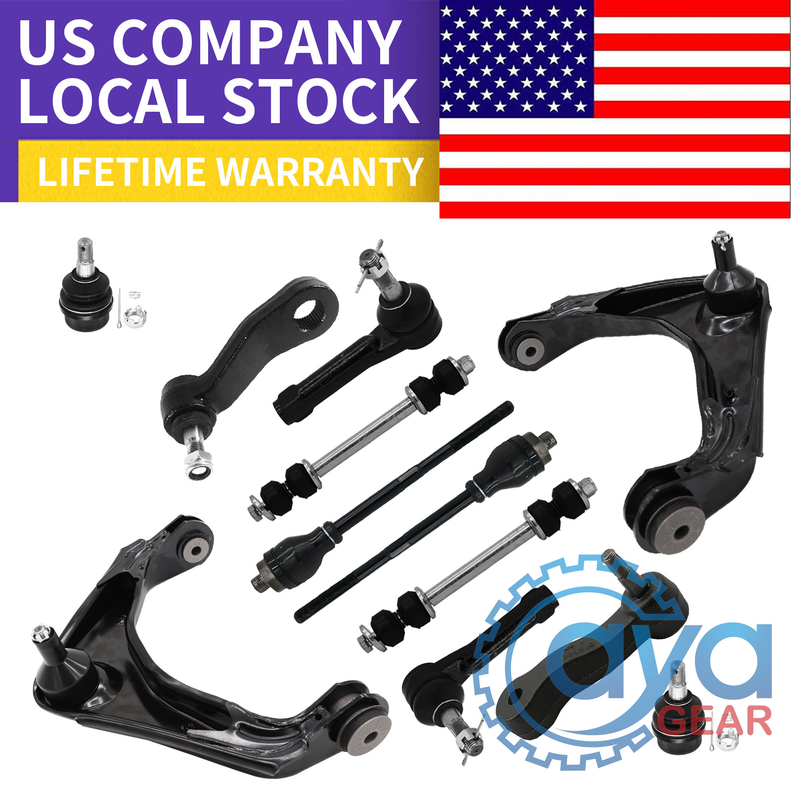 12pc Front Upper Control Arm Ball Joint Sway Bars for Silverado Sierra 2500 3500