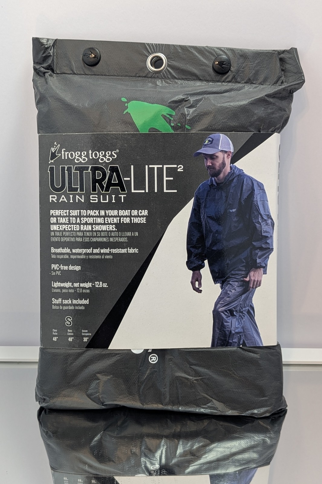 frogg toggs Ultra-Lite 2 Rain Suit Waterproof Jacket Pants Mens S Navy- NEW