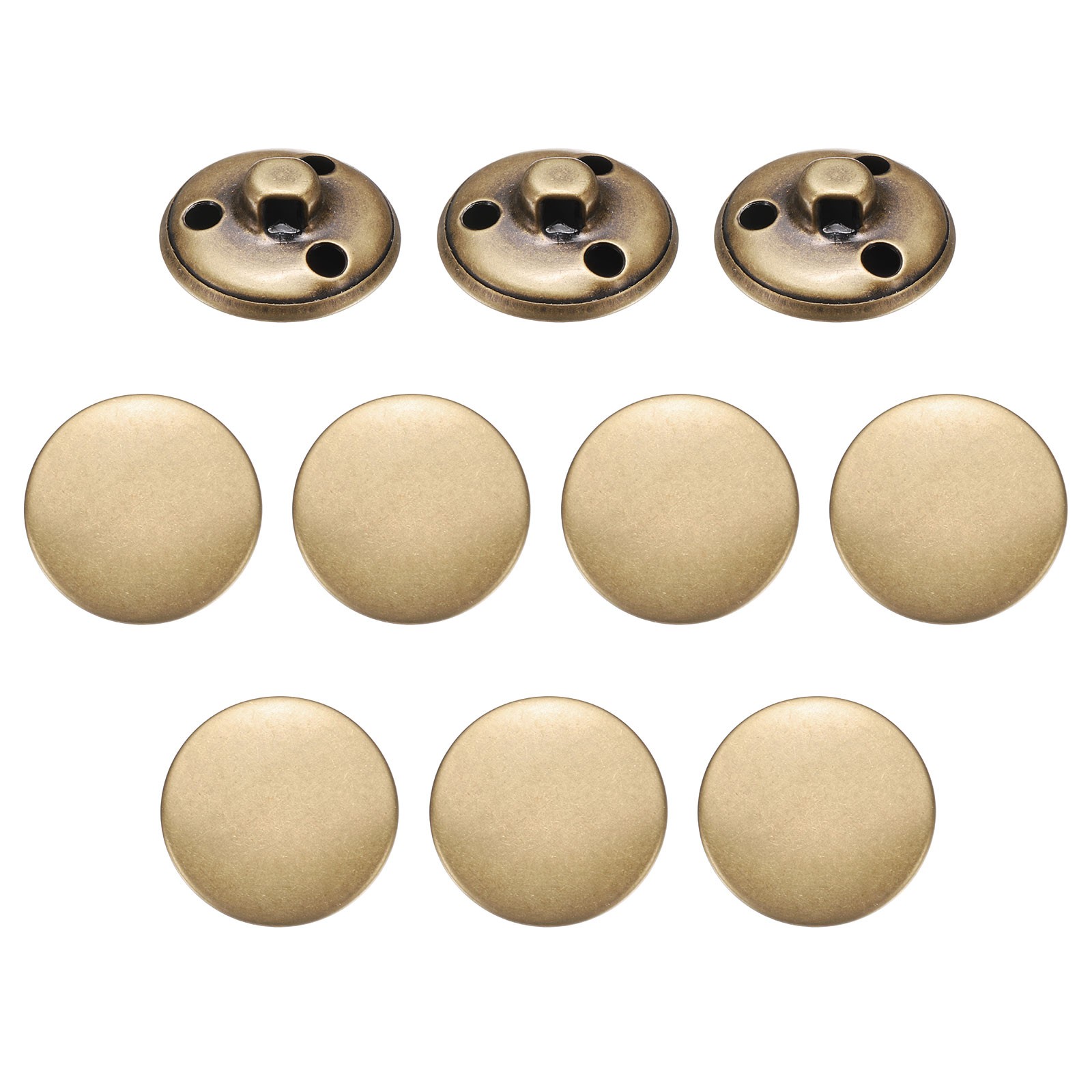 10pcs Metal Antiqued Button 20mm Round Metal Sewing Buttons Bronze