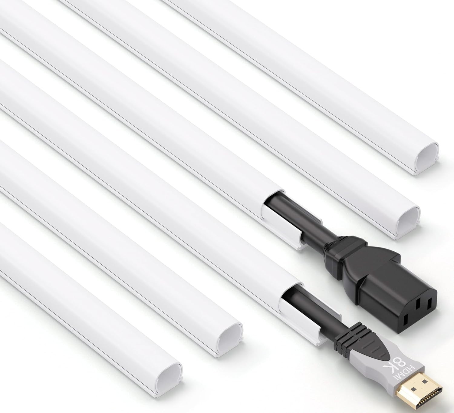 Stylish 85in Paintable Cord Hider - Perfect for Hiding Cables Responsibly