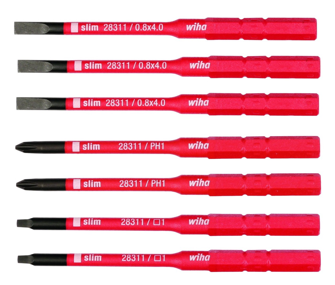 Wiha 28372 7 Piece Insulated SlimLine Blade Set