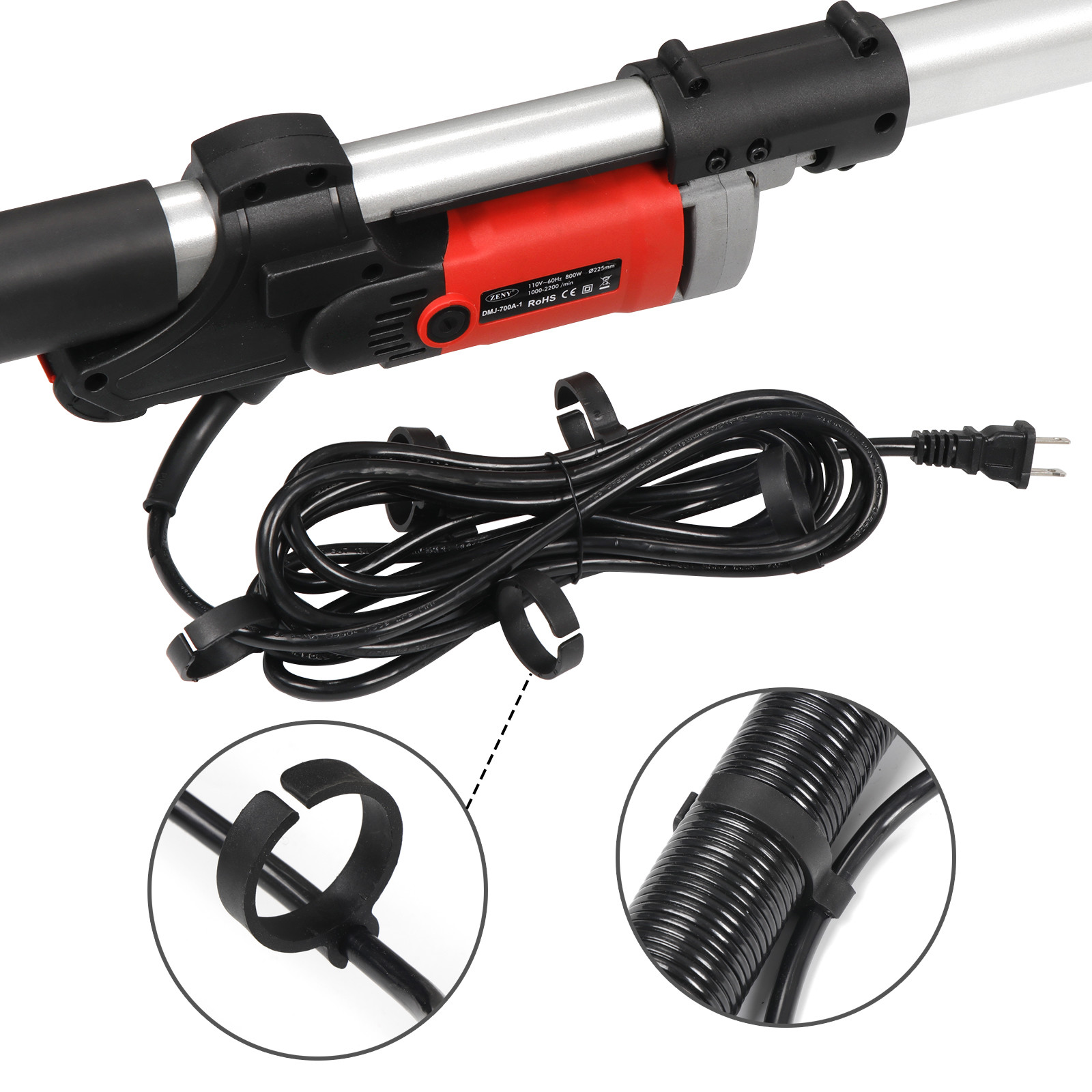Power Drywall Sander 800W Commercial Electric Variable Speed Sanding Pad 6 Discs