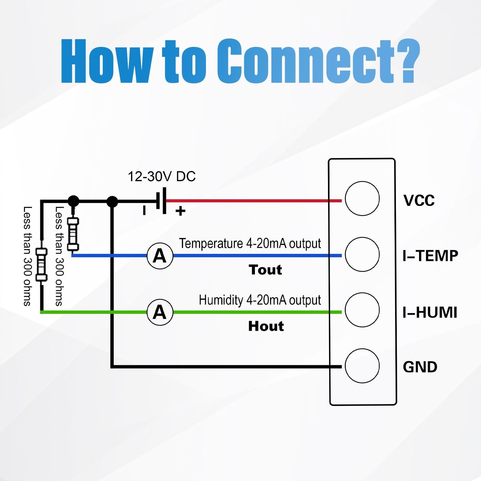 4-20mA Temperature Humidity Transmitter Industrial Analog Temp Sensor