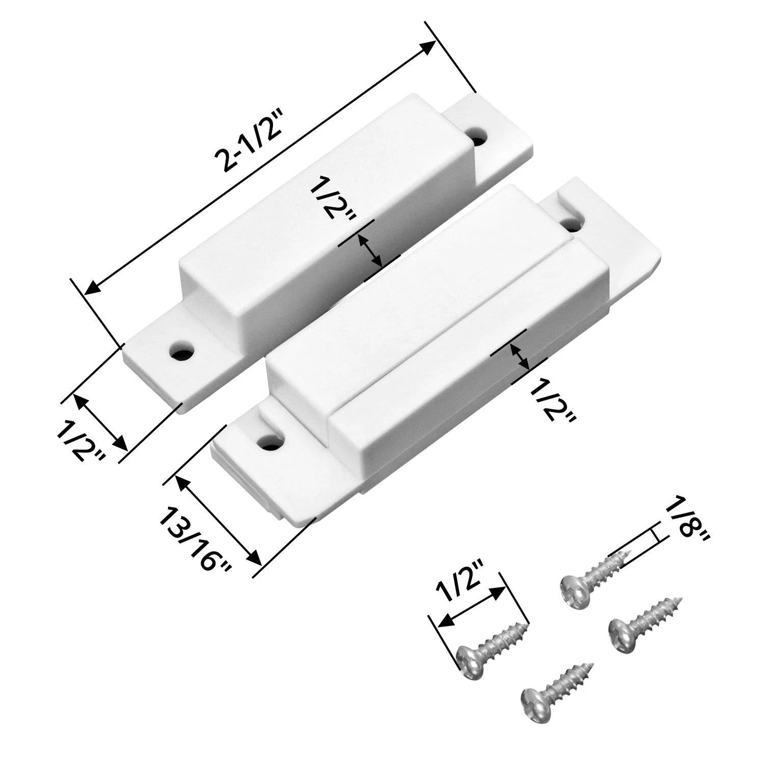 Wired Surface Mounted NC Magnetic Door Window Contact Sensor Alarm Switch 5 Pack