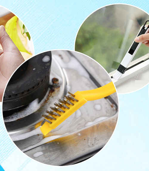 16 Pcs Crevice Cleaning Brush Set, Hard Bristle Scrub Brushes Tools