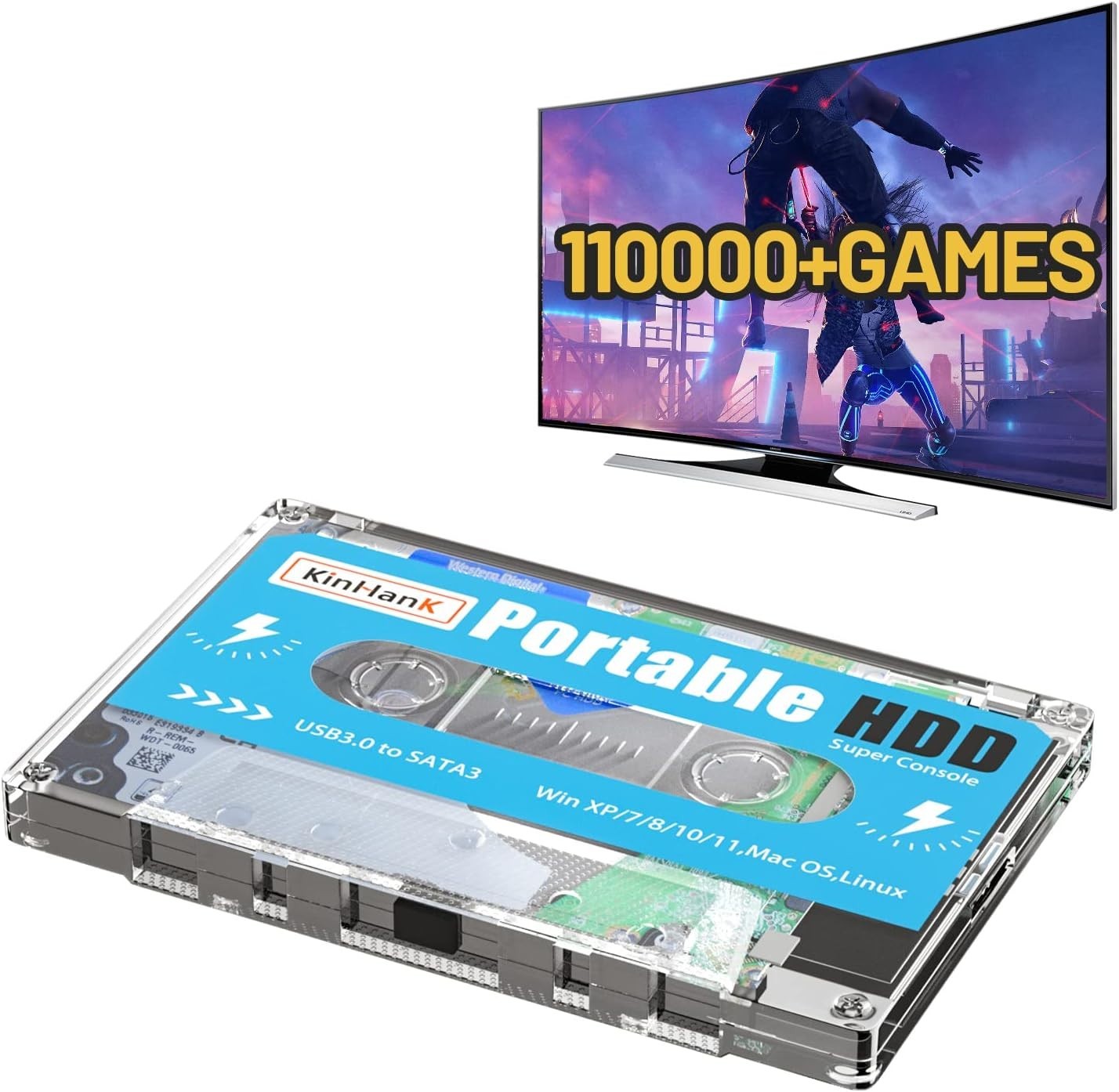 Pre-loaded 110,000+ Games on Portable Drive/-