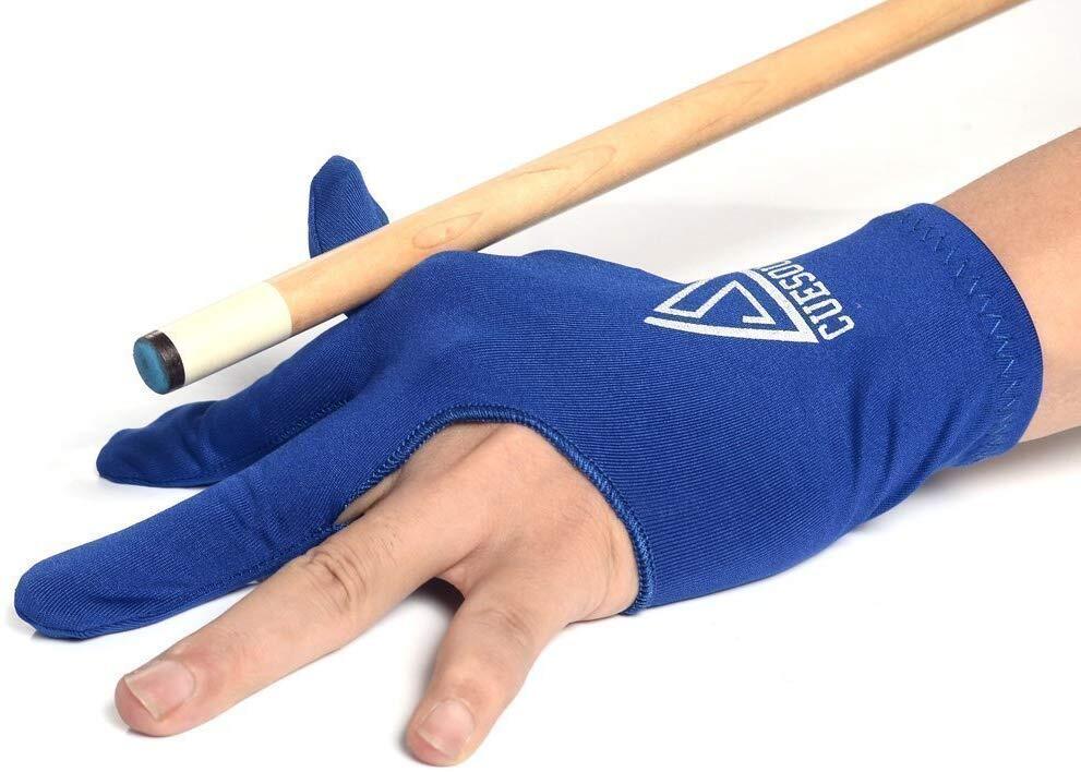 CUESOUL 10pcs/Set 3 Finger Billiards Gloves Pool Cue Gloves-Blue