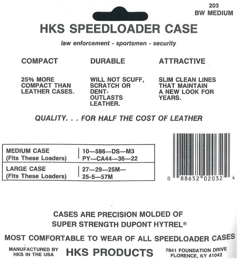 HKS 203M-BW Double Speedloader Case Black Medium Basketweave