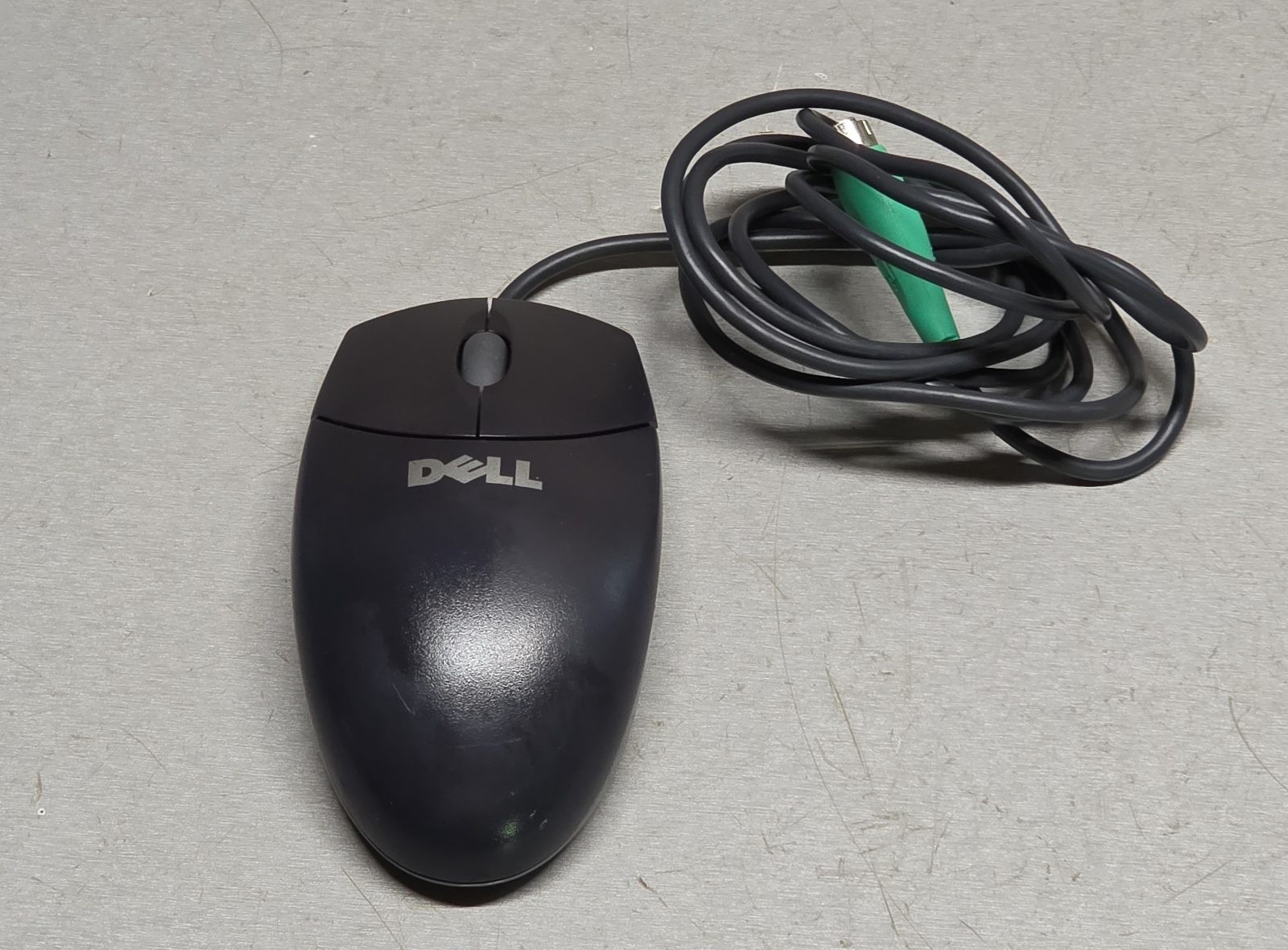 Dell M-S34 PS/2 Wired Ball Mouse Black Vintage OEM Classic 2-Button
