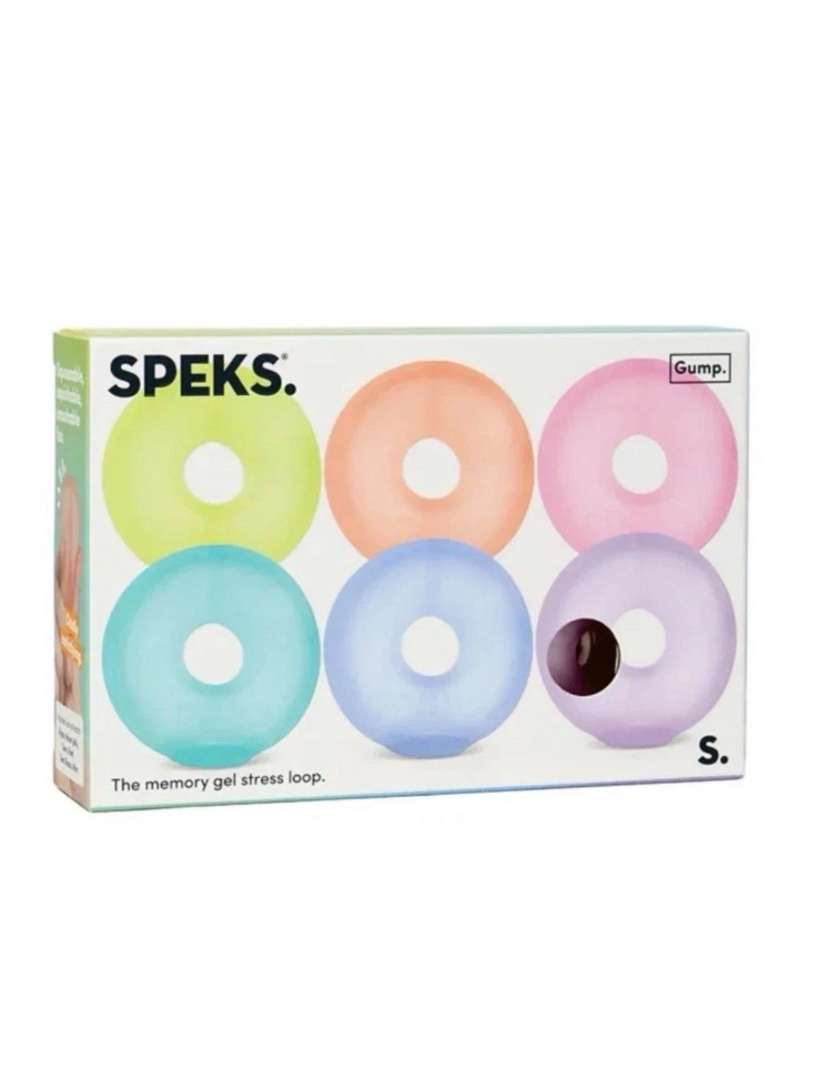 SPEKS Gump Loop Memory Gel Stress Ring 6-Pack Mini Fidget Squishy *FAST SHIP*