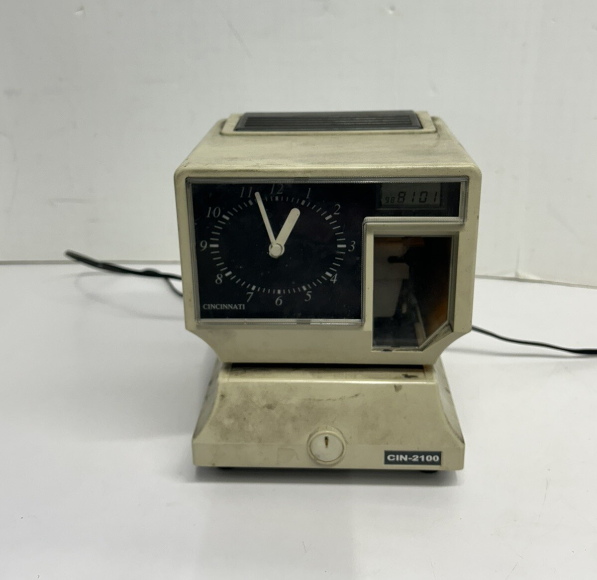 Vintage Cincinnati CIN-2100 Time Recorder Time Punch Work Clock, Parts Only