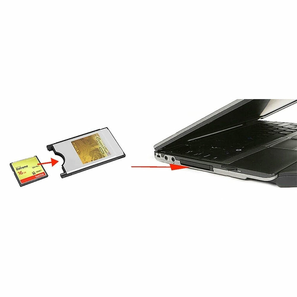 Compact Flash CF to PC Card PCMCIA Adapter Cards Reader for Laptop Notebook