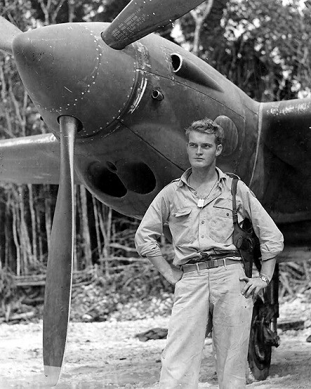 Lockheed P-38 Lightning “Vampires” Pilot on Guadalcanal WWII WW2 8x10 Photo 20b