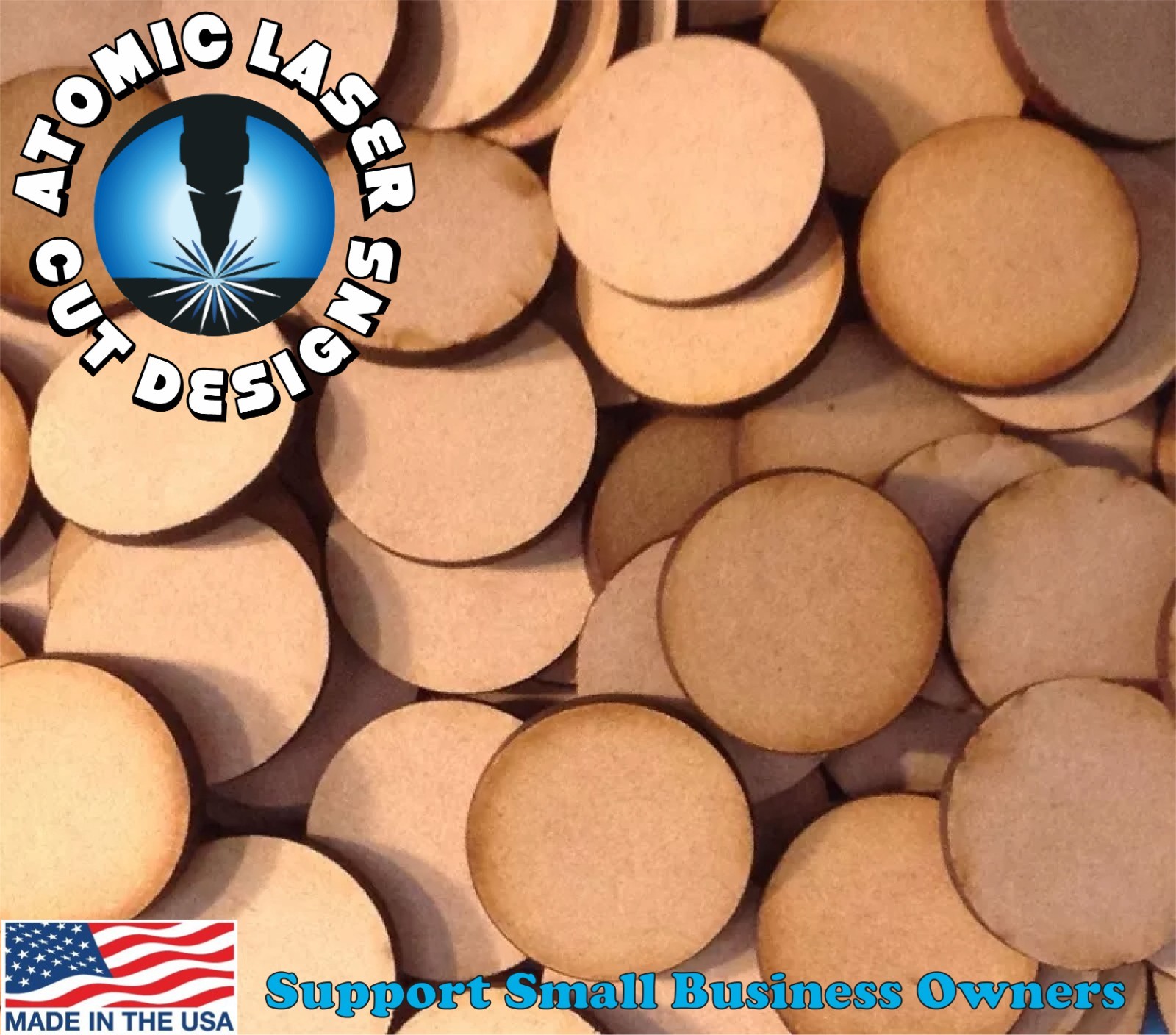 25mm Round MDF Bases x100 Miniature Warhammer Laser Cut 40K FAST FREE SHIPPING
