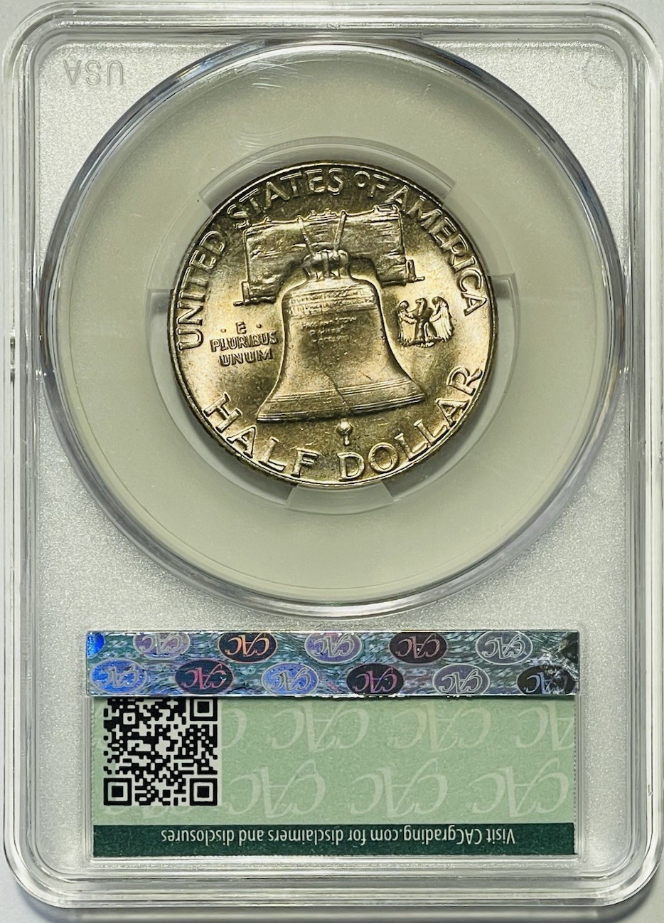 1957 P Franklin Half Dollar CAC MS64+ CAC Grading ORIGINAL MINT SET