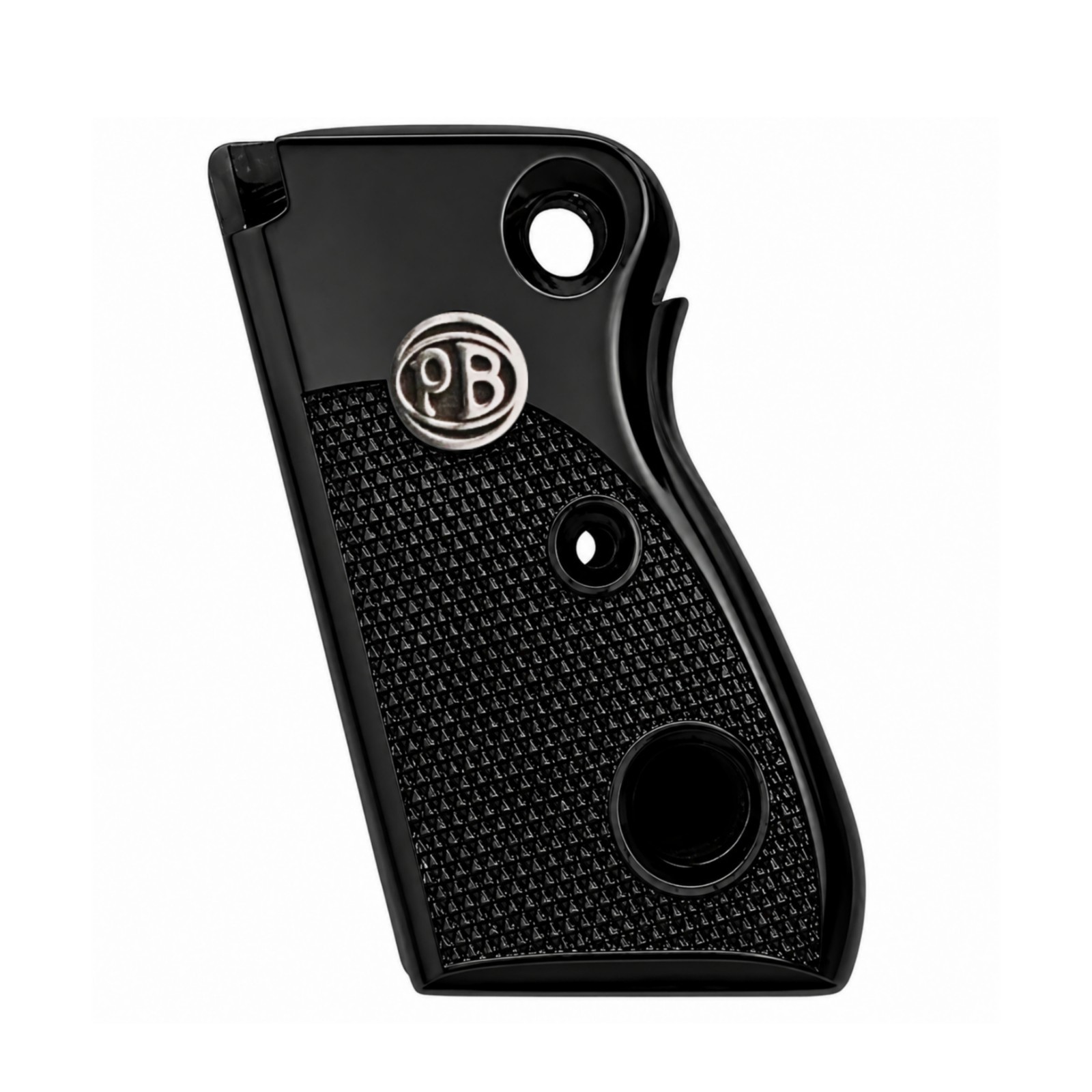 Beretta Mod 70 Gun Grips Double Safety Point Grip black acrylic Metal Logo
