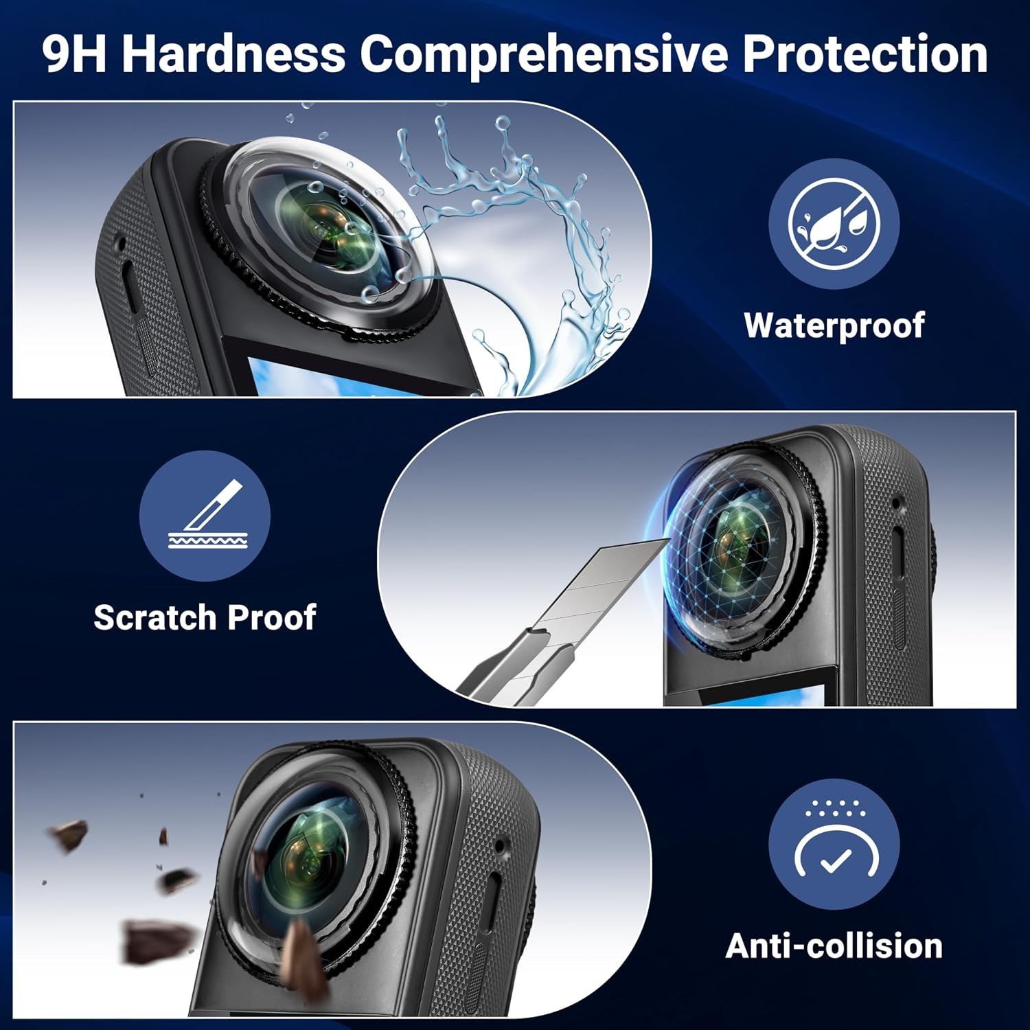Insta360 X5 Lens Guard, 2-Pcs Protector with Anti-Reflective Coating